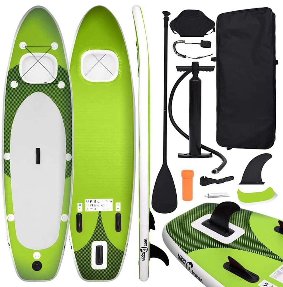 Opblaasbare SUP-Board – Stand-Up Paddleboard – Peddelboard – Inflatable Board – Blijvend PVC Materiaal – 330 Cm Lang – Inclusief Compleet Accessoirepakket