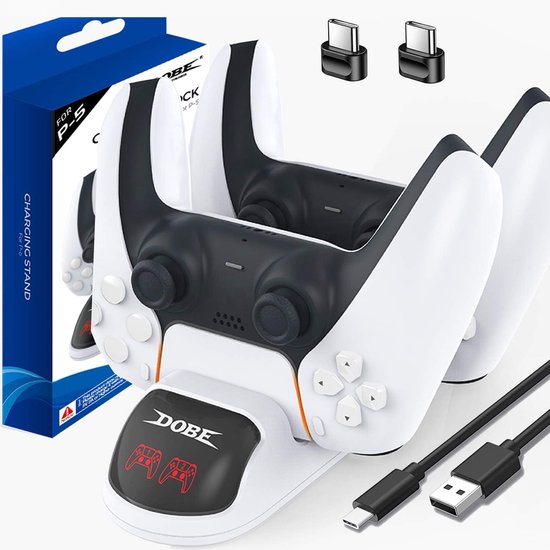Dual USB Type-C Chargeur Rapide Station de Rechargement pour Manette