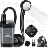 Travelhawk Elektrische Campingdouche - Oplaadbaar - Buitendouche - Buitendouche Camping - Camping Douche met Douchekop - Zwart