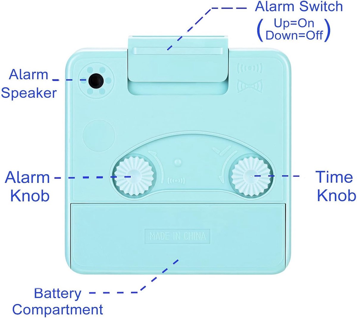 RFWR® Compacte Analoge Reiswekker met Sluimerfunctie en Stil Kwartsuurwerk