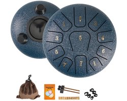 Steel Tongue Drum Serie - Melodische Percussie Instrument - Marineblauw - 6 Inch - 11 Tongen