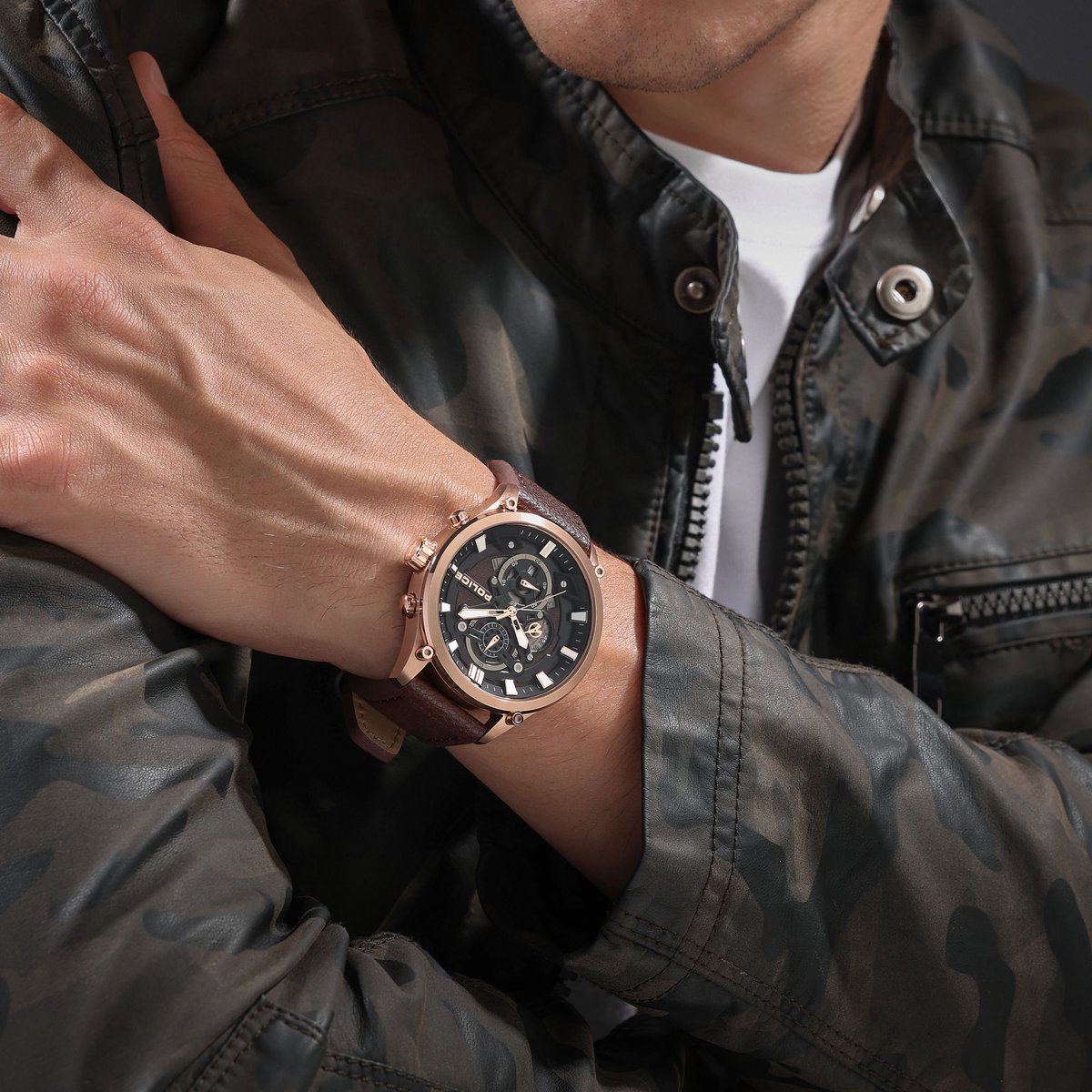 Chronograaf Wadden Brown