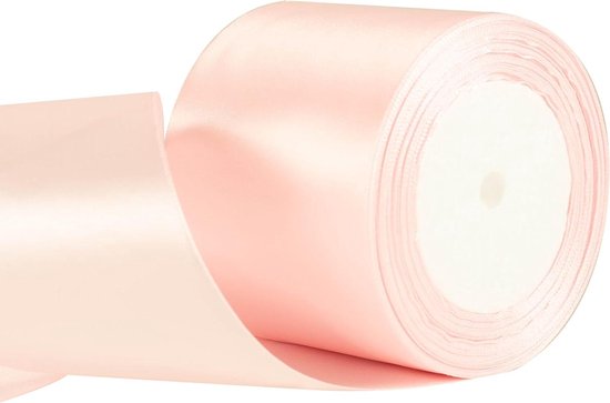 50 mm breed dik ivoren lint voor geschenkverpakking, 22 m 2 inch grote stoffen satijnen lint witte strik voor geschenkverpakking, linten voor knutselen, haar, boeketten, trouwauto, cadeautjes, taart