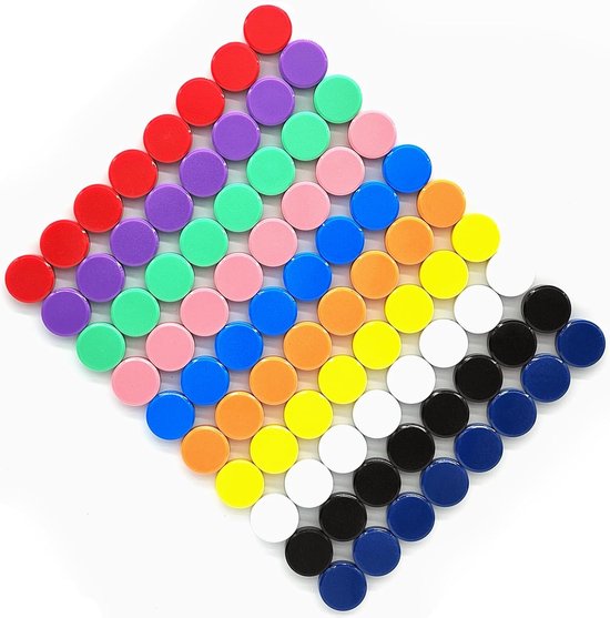 12st Sterke Koelkastmagneten, Rond Mat Magnetische Punaises Koelkast Memo Magneet Kleurrijke Lockermagneten voor Whiteboard, Koelkast, Kaart, Keuken, Kantoor, Klaslokaal