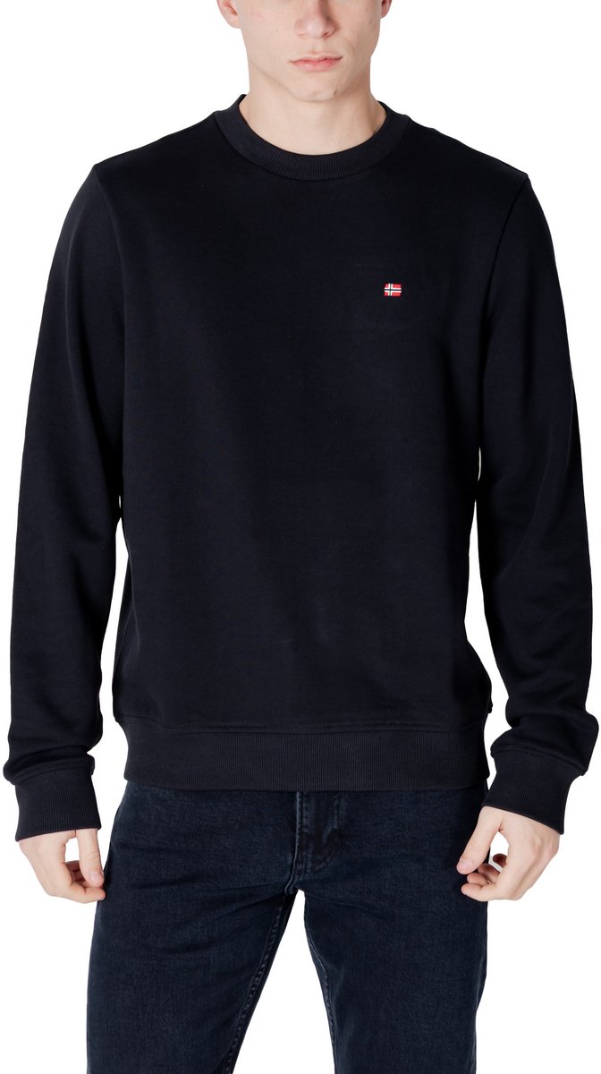 Regular Fit Crew Neck Sweatshirt Sweaters Zwart