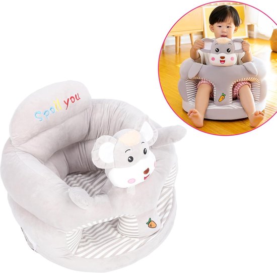 RFWR® Peuter Fauteuil en Zitbank voor Baby's - Zacht Pluche Zitstoel met Achterhoofdbeschermer - Multifunctionele Kinderstoel van Merkloos — afbeelding 3