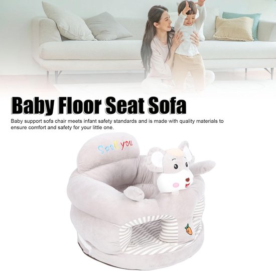 RFWR® Peuter Fauteuil en Zitbank voor Baby's - Zacht Pluche Zitstoel met Achterhoofdbeschermer - Multifunctionele Kinderstoel van Merkloos — afbeelding 4