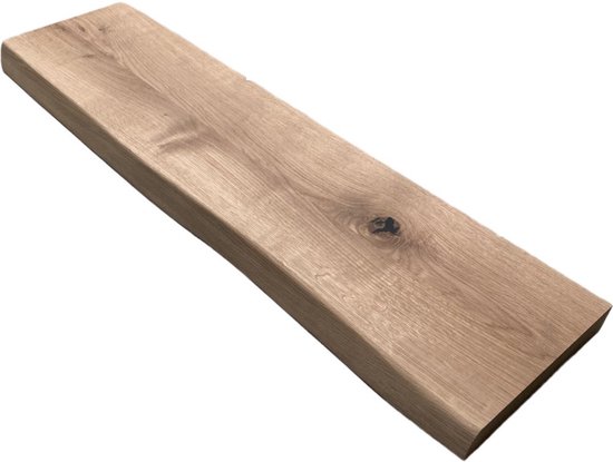 Bordure de tronc d'arbre en Chêne rustique - 60 x 20/25 cm - Épaisseur 42 mm - Chêne Massief