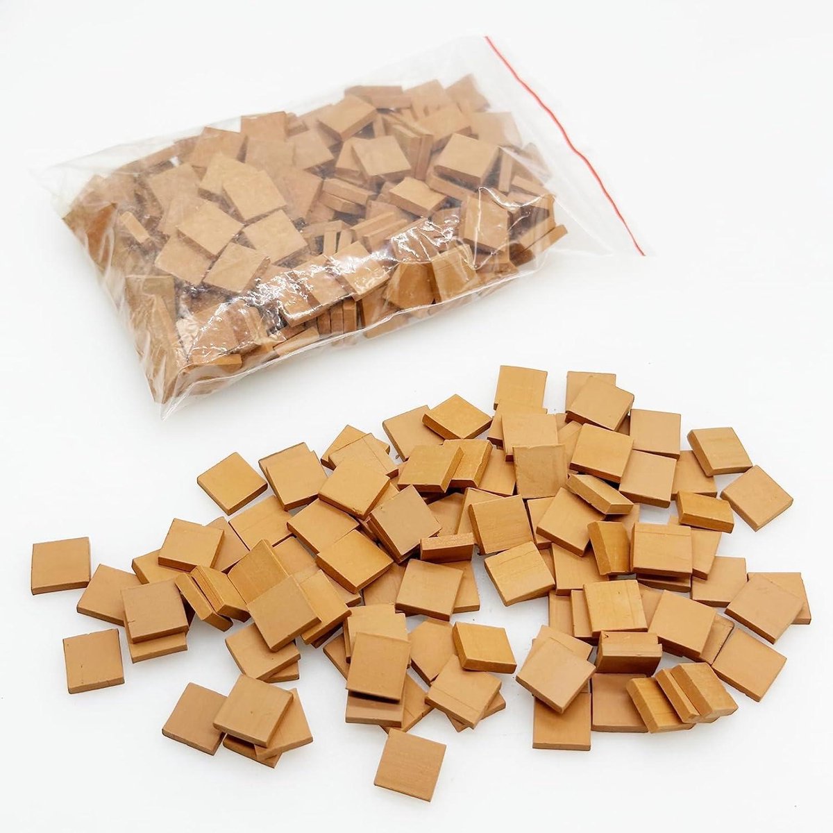 Mini rode bouwstenen 50 stuks - 2x1x1 cm kunststof blokken voor