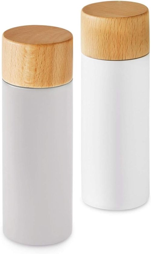 Duo moulins poivre et sel manuels 20cm bois de hêtre noir/blanc - Tahiti - Peugeot