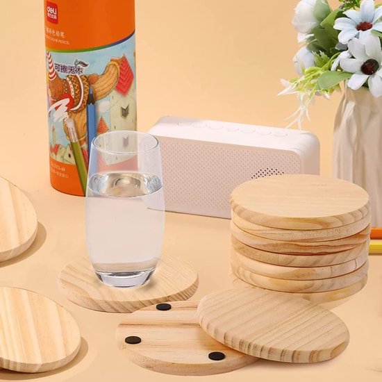 20 stuks houten tol, tol van hout voor kinderen, bouwpakket voor kinderen, tol van hout om te beschilderen en te knutselen, als cadeautje voor kinderverjaardag, gastgeschenken