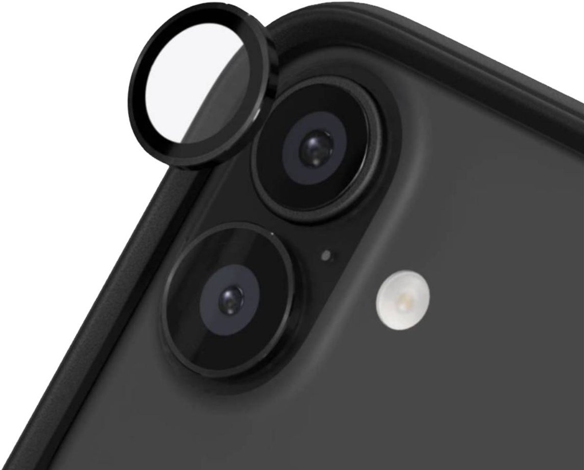 Rhinoshield, Lensbescherming Geschikt voor Apple iPhone 16 / 16 Plus 9H Bestendig, Zwart