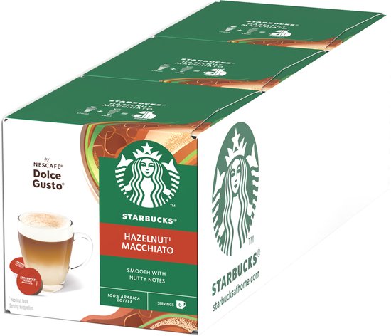 Capsules Starbucks by Dolce Gusto Noisette Macchiato - 36 capsules de café pour 18 tasses de café