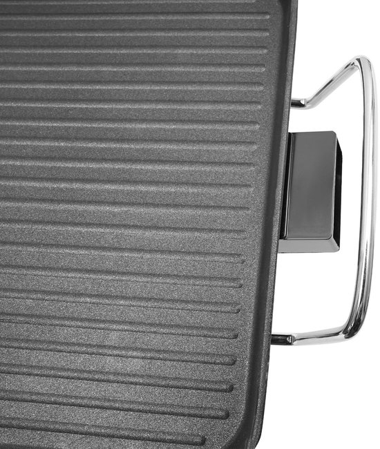 Elektrische Grill - Barbecue - Tafelgrill - Bakplaat - Grillplaat - 1500W - Anti-aanbaklaag - 5 Temperatuurstanden - Groot Grilloppervlak 68x28cm - Voor Binnen en Buiten - Rookvrij - Gezond Grillen - Zwart - EU Stekker - Makkelijk & Snel — afbeelding 2
