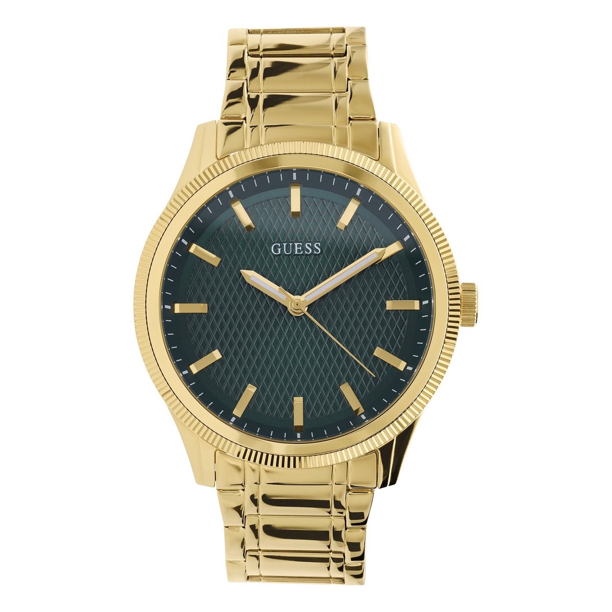 Guess Heren Guess stalen herenhorloge goudkleurig DEX GW0626G2 - Horloge - Staal - Goudkleurig - 43.50 mm