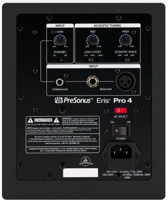 Presonus Eris Pro 4 Zwart - actieve studiomonitoren