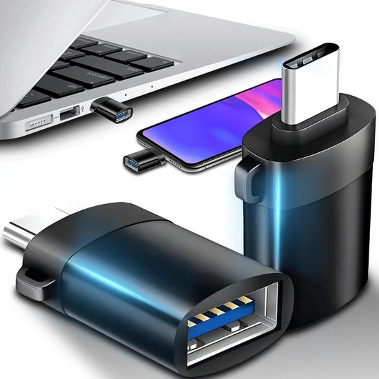 USB C adapter USB A 3.0 connector Thunderbolt 4/3 OTG voor smartphones ...