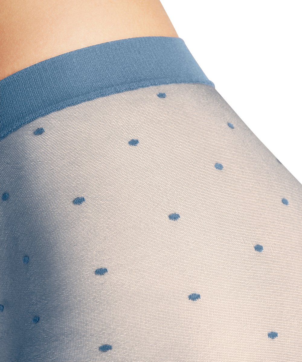 Falke Dot gedessineerd materiaal ultra transparant 15 DEN panty dames blauw-M blauw 6876