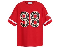 foto van Sporty girl t-shirt - nieuwe collectie - lente/zomer - dames - rood - maat M