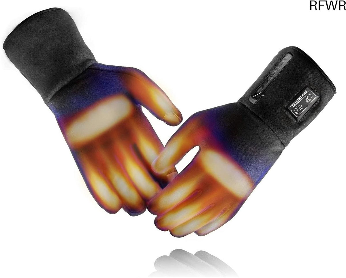 RFWR® Verwarmde Handschoenen met Dual Heating Comfortabel en Duurzaam Tot 8 Uur Warmte Zwart