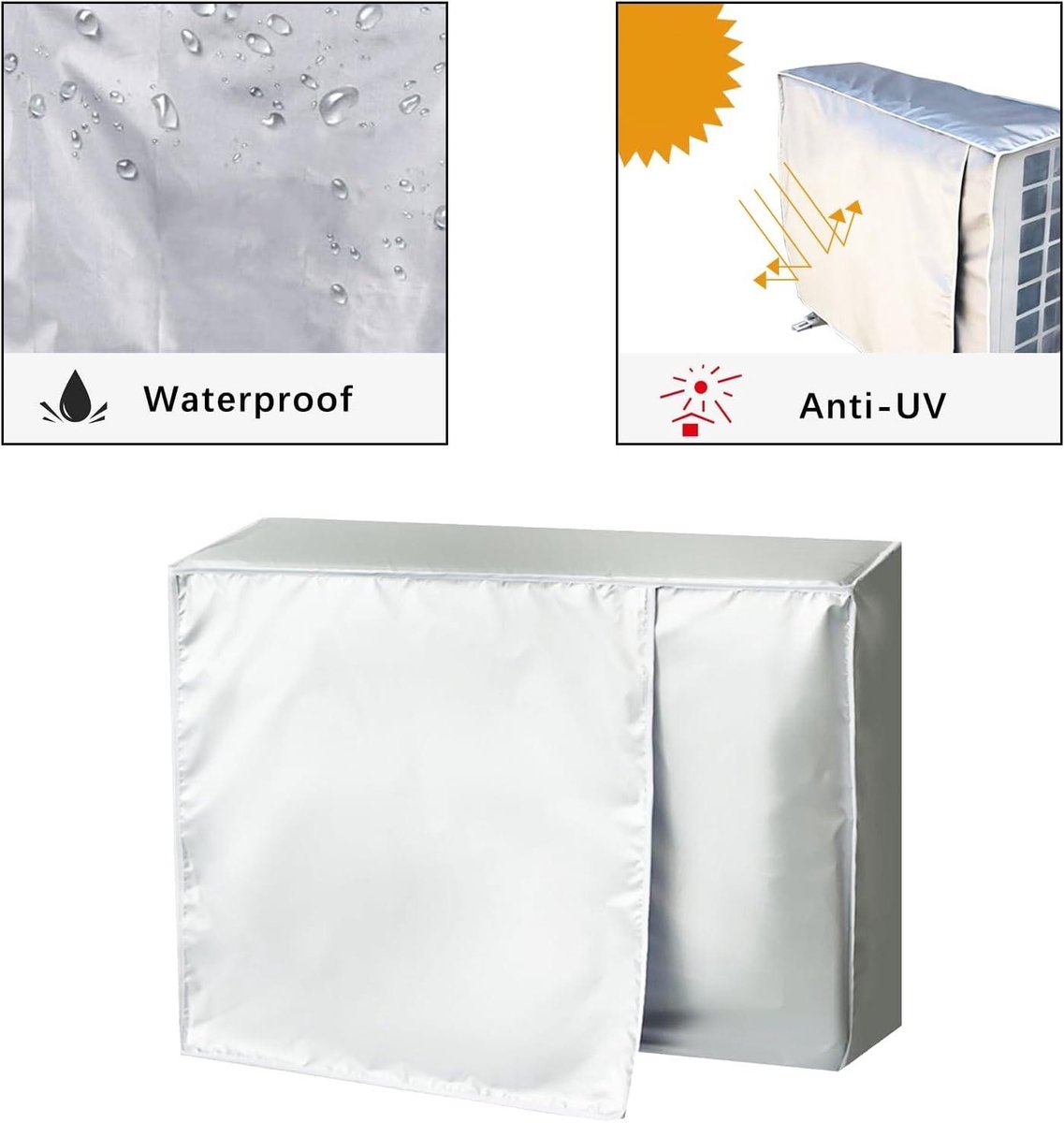 Allecto Plus - Universele beschermhoes voor buiten airconditioners, waterdicht met UV-bescherming (80*30*57cm) - Buiten Airco Cover