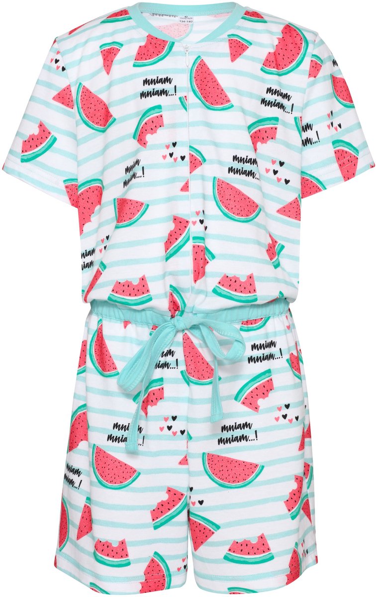 Merry Style Korte Meisjespyjama – Amarant/watermeloen – 110-116 - MS-MS10-267-PJ