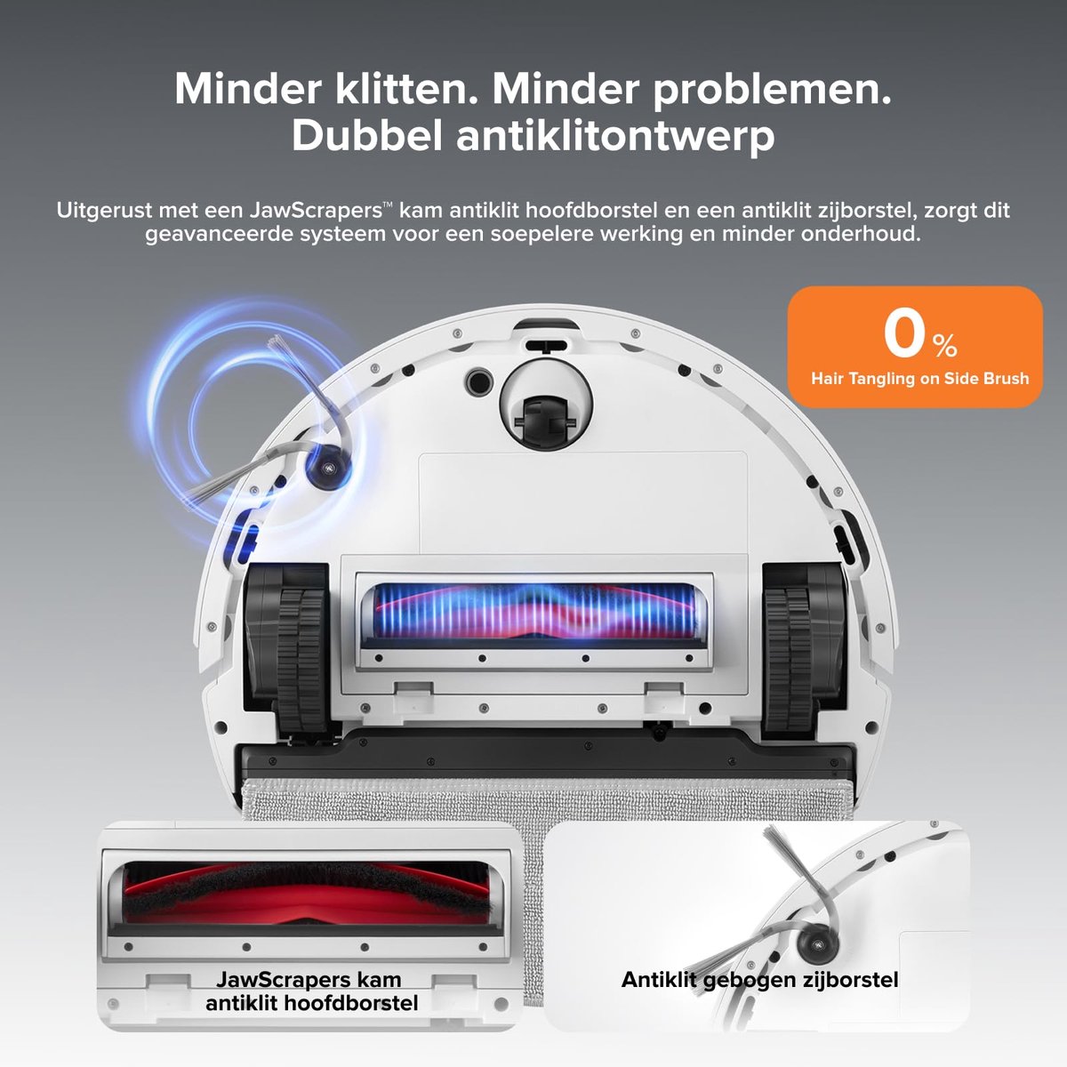 Afbeelding 3 van Roborock Q10 PF - Robotstofzuiger met dweilfunctie - 10000Pa - Dubbele anti-klit - automatisch wissen - LiDAR-navigatie - 8 mm automatisch liftend mopsysteem - verboden zone - S8/Q5 Max/Q8 Max upgrade(Q10 X5) VS Q10 S5