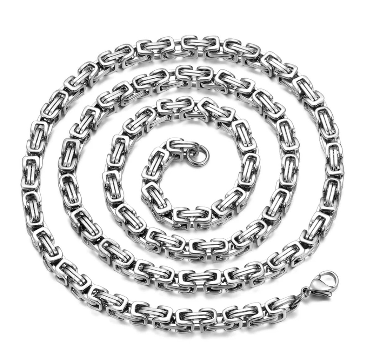 Actie4you® - Koningsketting Heren - Stalen Ketting – Edelstaal – Heren Ketting - Zware Schakelketting - Ø7mm / 55cm