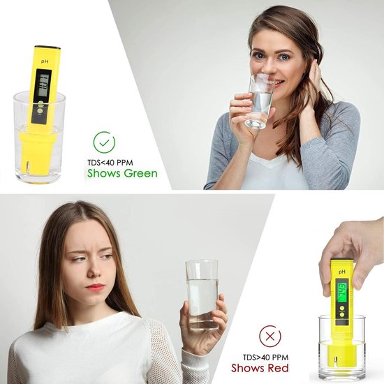 PH Testeur Electronique, Testeur de qualité de l'eau Digital LCD,Fonction D'étalonnage