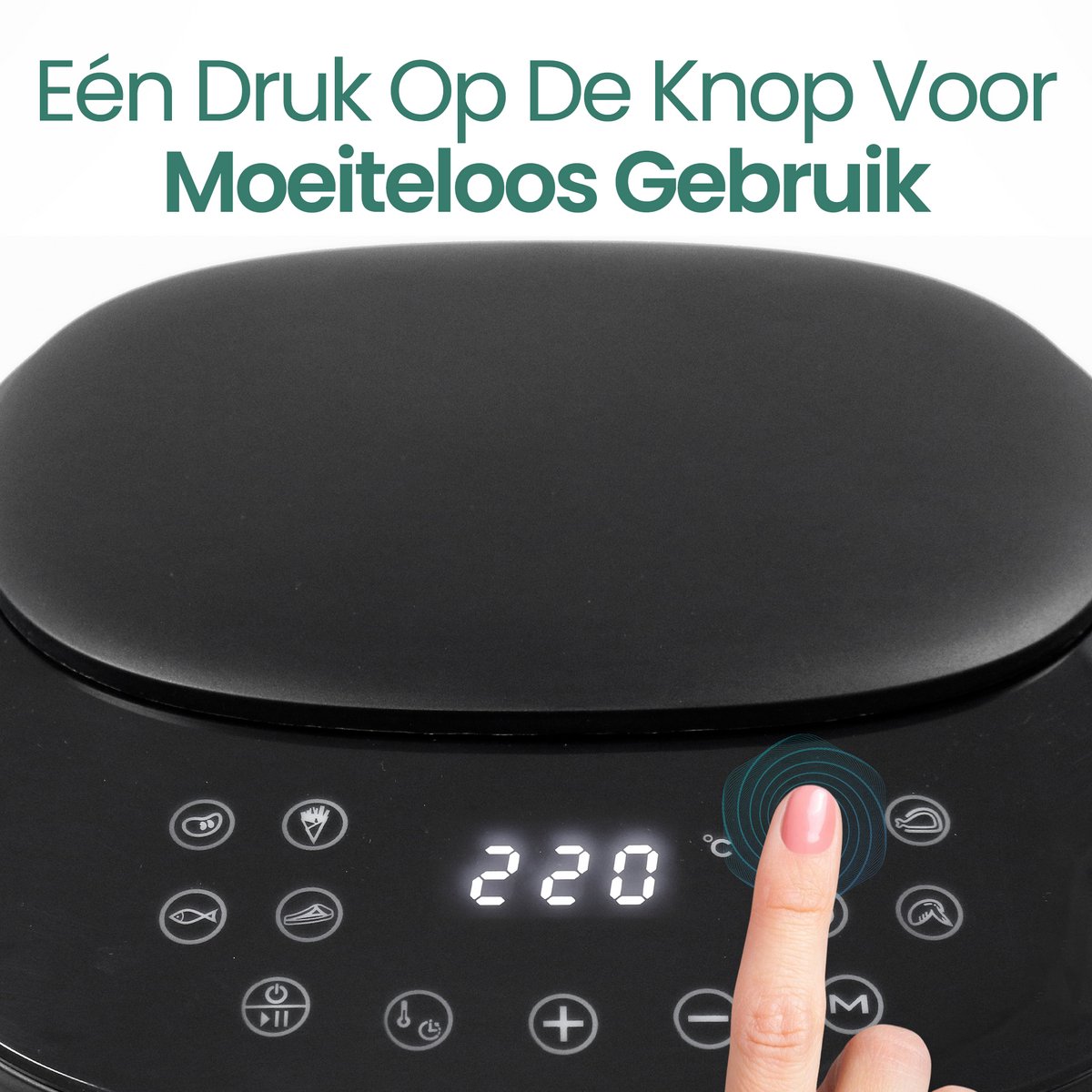Emerio Airfryer XL 1300W met Dubbele Lade 4,5 Liter - afbeelding 2