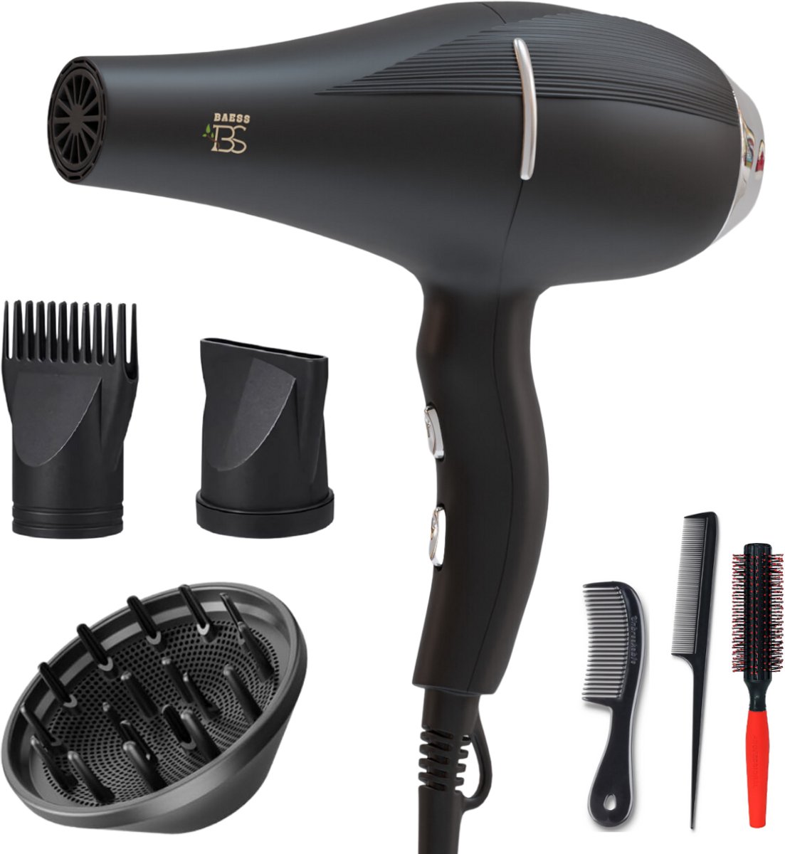 BAESS Föhn met Diffuser - 5 Standen - (EAN: 8721008541365)