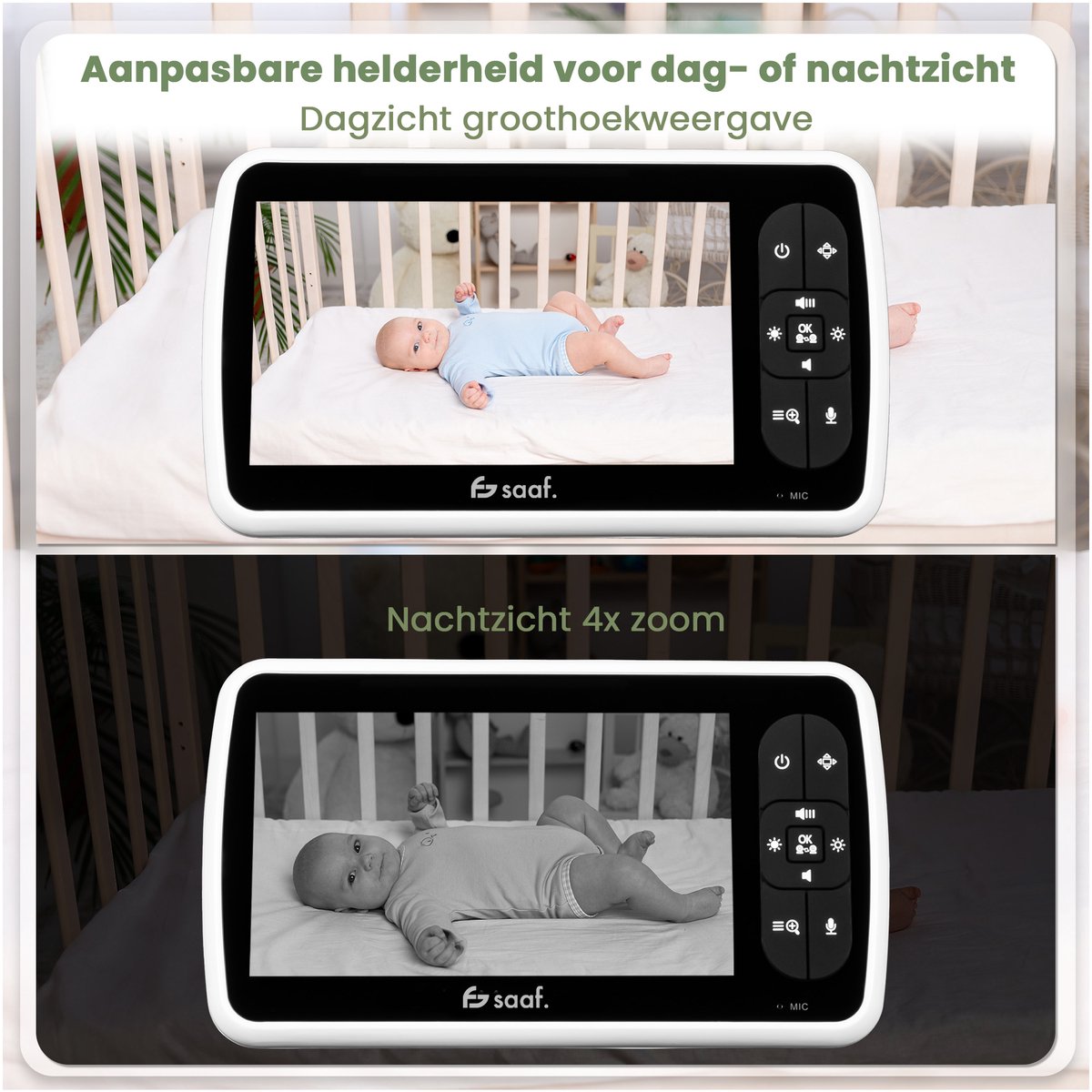 Saaf babyfoon met 5-inch scherm thumbnail 4