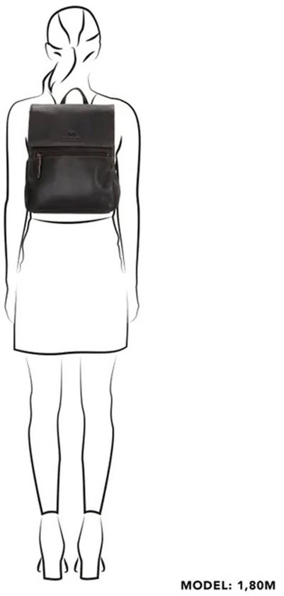 Micmacbags Next Navajo Backpack - Sac à dos - Cuir Premium - Zwart - 100% Cuir