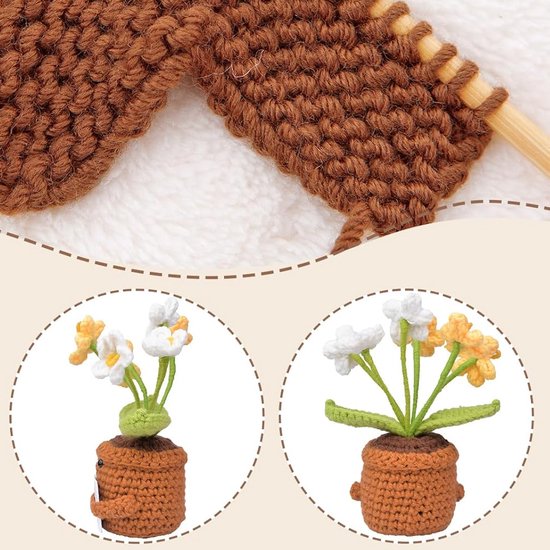 Pocket Hug Positieve Bloem, Grappige Positieve Breiwol Zonnebloem Motiverende Cadeaus voor Vriendinnen, Collega's en Familie (geel) van Merkloos — afbeelding 3