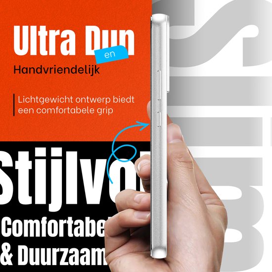 Coque de téléphone fine, légère et élégante en matériau transparent, confortable à tenir.