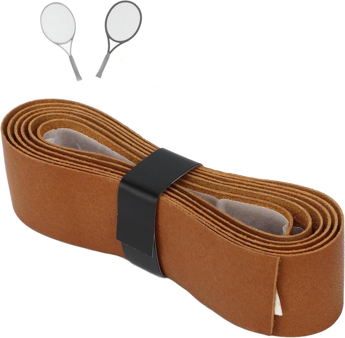 Tennisracket overgrip lederen gripband met geweldige schokabsorptie en zweetabsorptie voor speelplaats bruin .