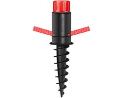 TOVBMUP Parasolstandaard - Grondanker - Grondanker voor gebruik op strand of grond - Geschikt voor parasolstokken met een diameter van 32 mm - Zwart
