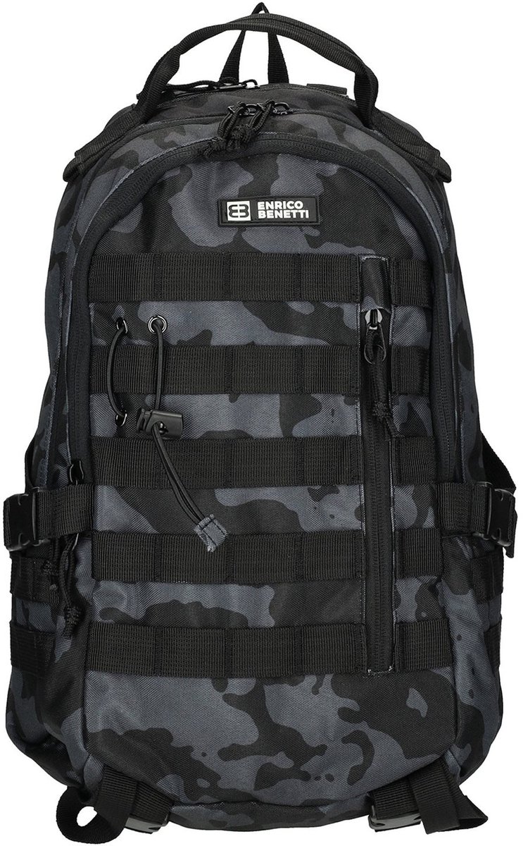 Enrico Benetti Arizona Laptop Backpack 15 black camouflage