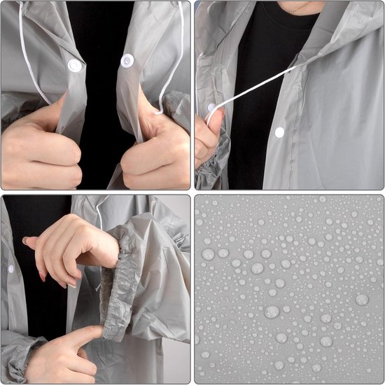 welsberg 2x Regenponcho voor dames en heren, waterdicht, ademend