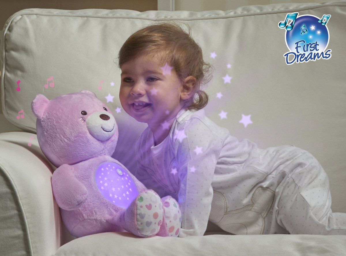 Knuffel projector Baby Bear First Dreams roze – foto 4