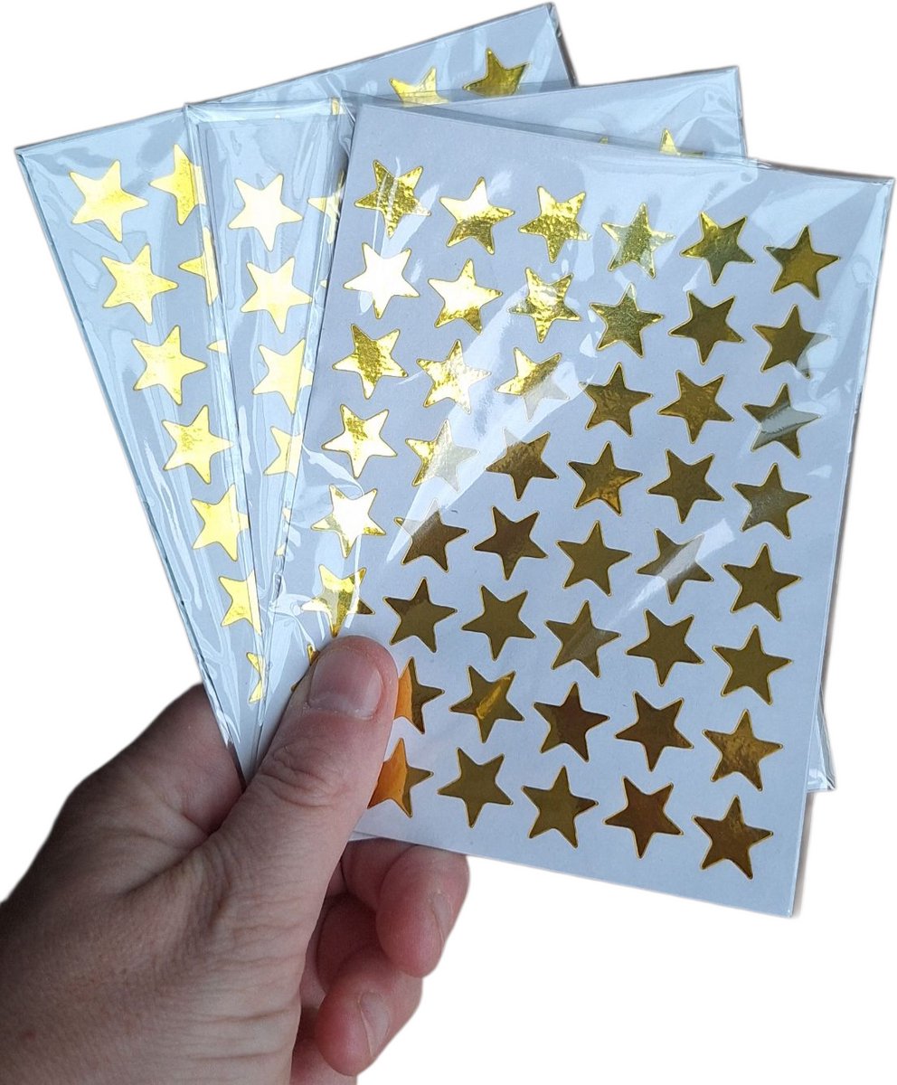 144 stickers ster goud
