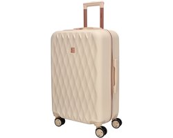Charm London Honey Koffer - M - 74 Liter - 66 × 43.5 × 28 cm - TSA Slot - Middelmaat - Reizen - Travel - Hardcase - Beige