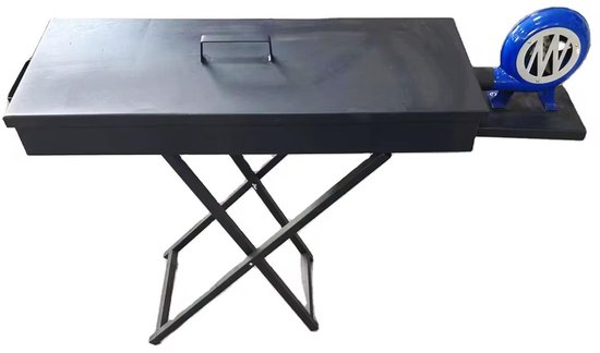 Opvouwbare X-Vorm Houtskool BBQ – Draagbare IJzeren Barbecue Grill voor Buiten – Verkrijgbaar in 80x30 cm – Voor Tuin, Camping & Terras — afbeelding 4