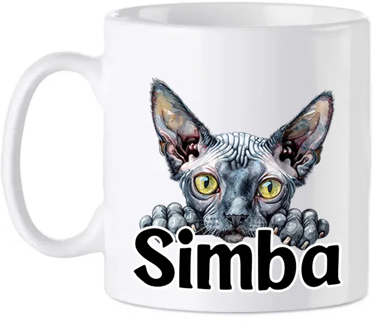 Dwelf mok met naam - Kattenmok - Gepersonaliseerd - Cadeautip