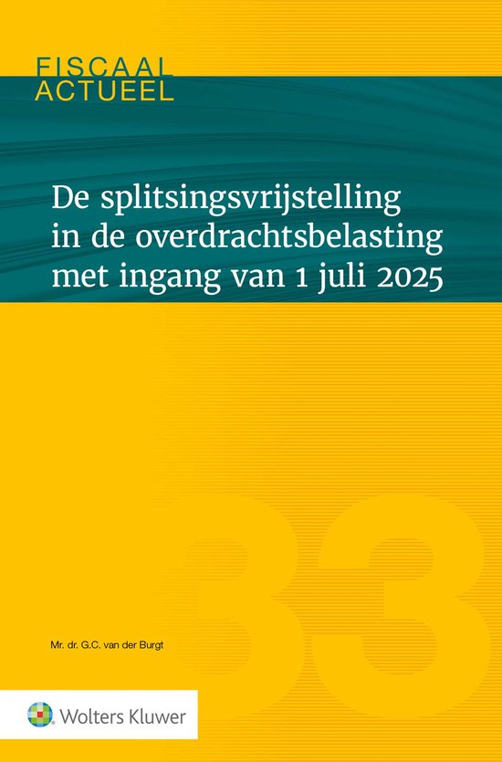 De splitsingsvrijstelling in de overdrachtsbelasting met ing ... - cover