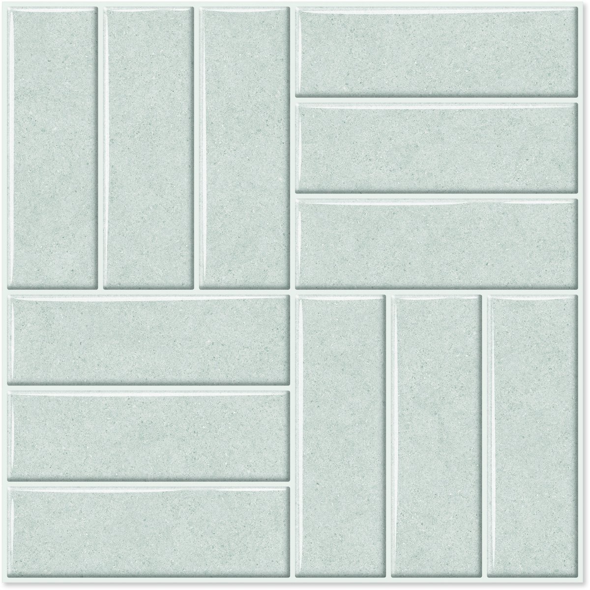 24Supply Plaktegels - 10 Stuks - Glans - Groen - 30.5x30.5cm