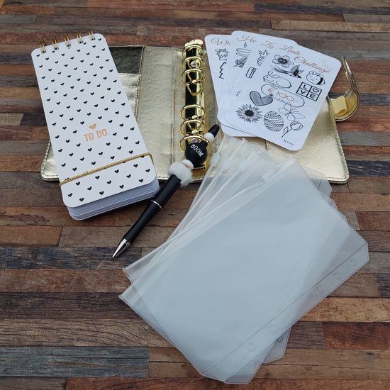 Startersset Budgetplanner - Goud - Kasboek - Budgetbinder Cadeauset - Huishoudboekje - Cadeautip
