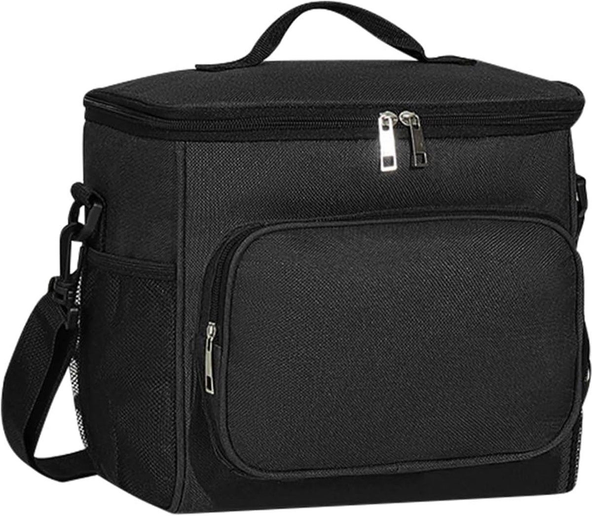 Opvouwbare Koeltas - Herbruikbare Lunchtas - Outdoor Picknick - Lekbestendig Ontwerp - 10 Liter Capaciteit - Cationisch Zwart