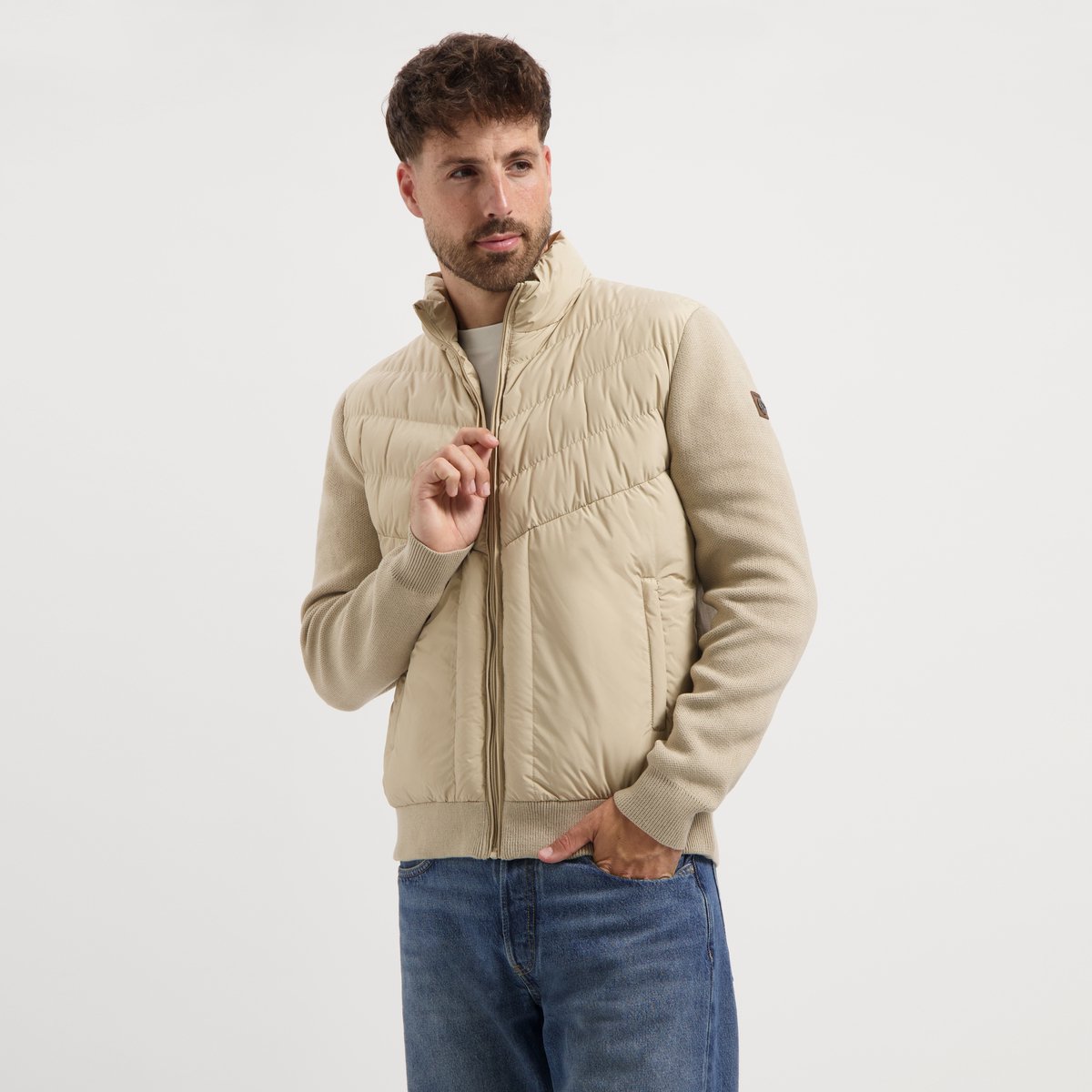 Travelin' Damian Heren - Outdoorvest - Gevoerd - Zand