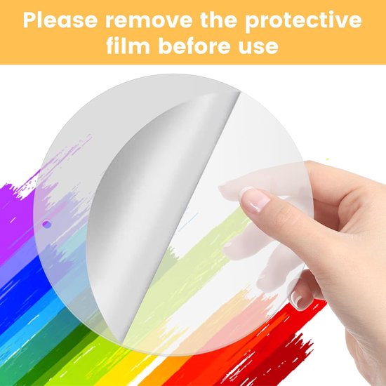 WOPPLXY 4 stuks acrylplaat, transparant, 2 mm dik acrylplaat, rond, cakeboard, 30 cm rond, voor schilderen, fotolijst, knutselen, doe-het-zelf, taarten transporteren